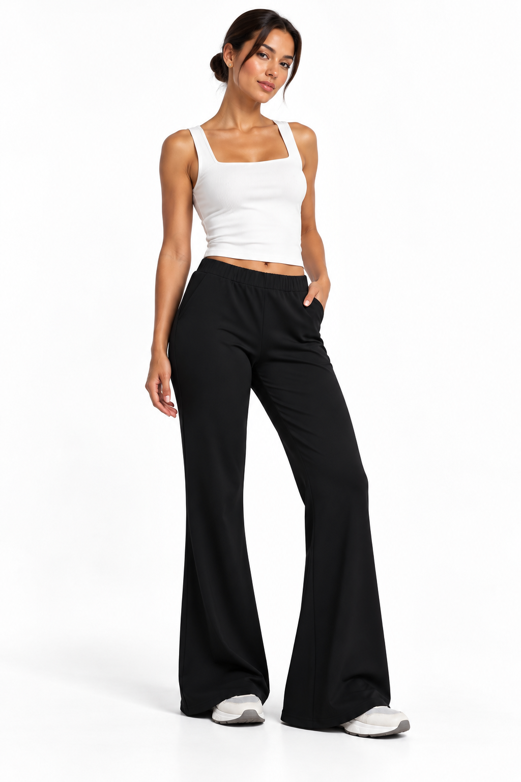 Women's Slim-Fit Flared Sweatpants MinimalistStudioFashionPortrait_9528c59f-bcc8-4451-a2ea-029c31aa91f7