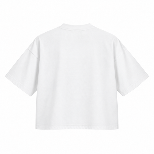 The Boxy Heavyweight White Cotton Tee MinimalistWhiteOversizedT-ShirtBack