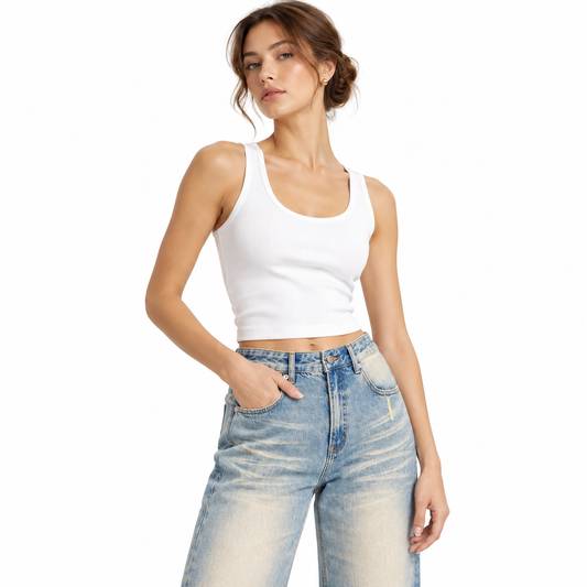 The Sun-Washed Raw-Hem Wide-Leg Jeans MinimalistWhiteStudioFashionPortrait_1ee7717f-0cc6-4298-859b-c379fd5ef2eb