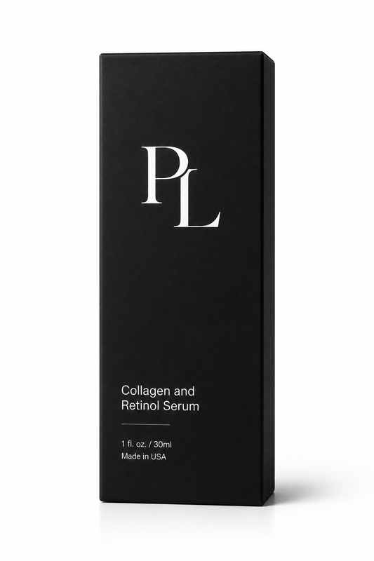 Collagen & Retinol Face Serum Minimalist_black_cosmetic_packaging_design