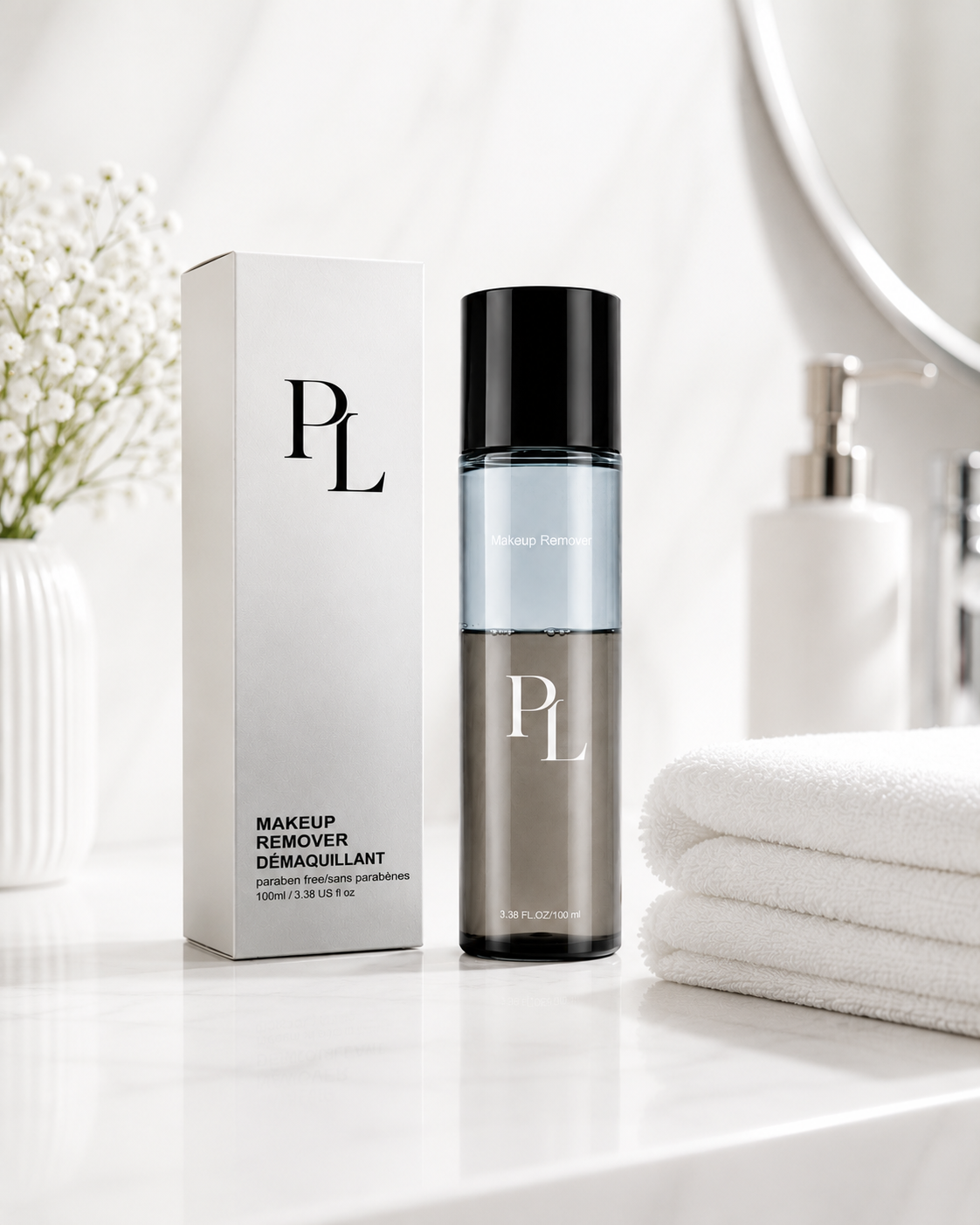 Waterproof Lip & Eye Makeup Remover Minimalist_skincare_in_serene_setting