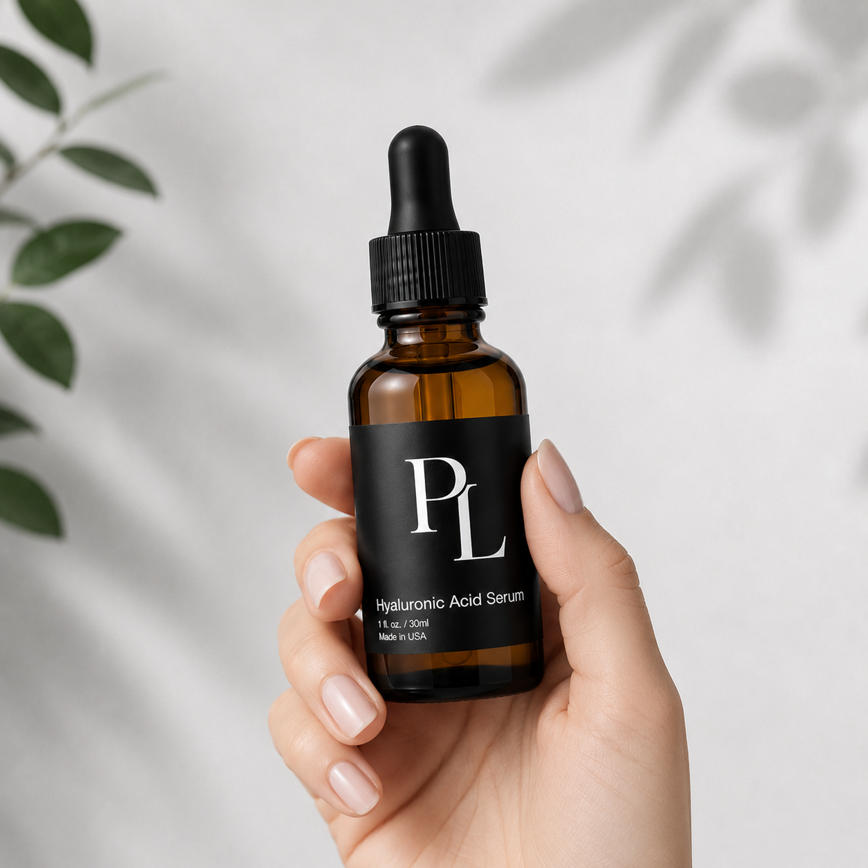 Hyaluronic Acid Serum | Deep Hydration & Plumping Formula Minimalist_skincare_serum_in_focus