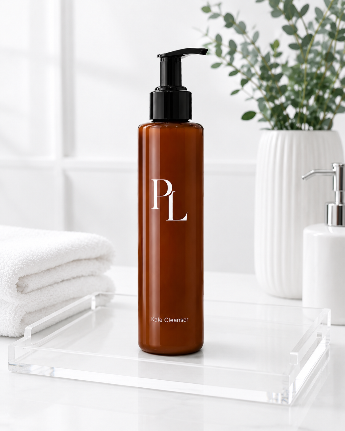 Kale Hydrating Facial Cleanser Minimalistbathroomwithamberbottle