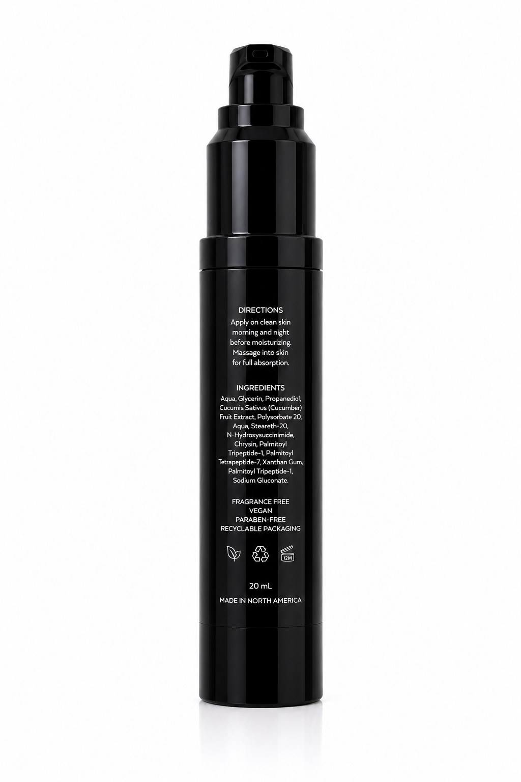 Firming Eye Serum | Peptide & Cucumber Eye Serum Minimalistblackcosmeticpumpbottle