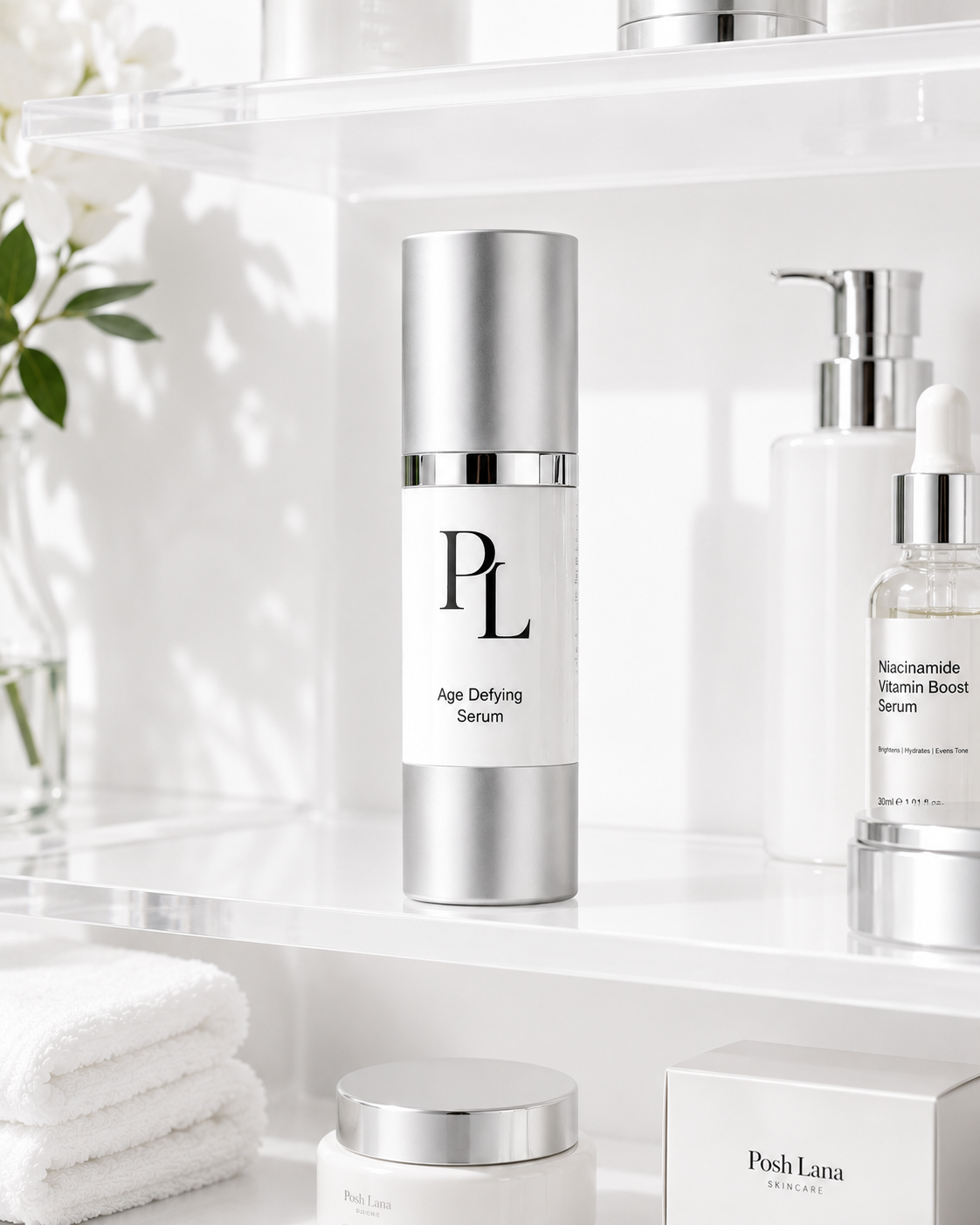 Firming & Hydrating Face Serum | Squalane + Hyaluronic Acid Minimalistskincareeleganceonwhiteshelves