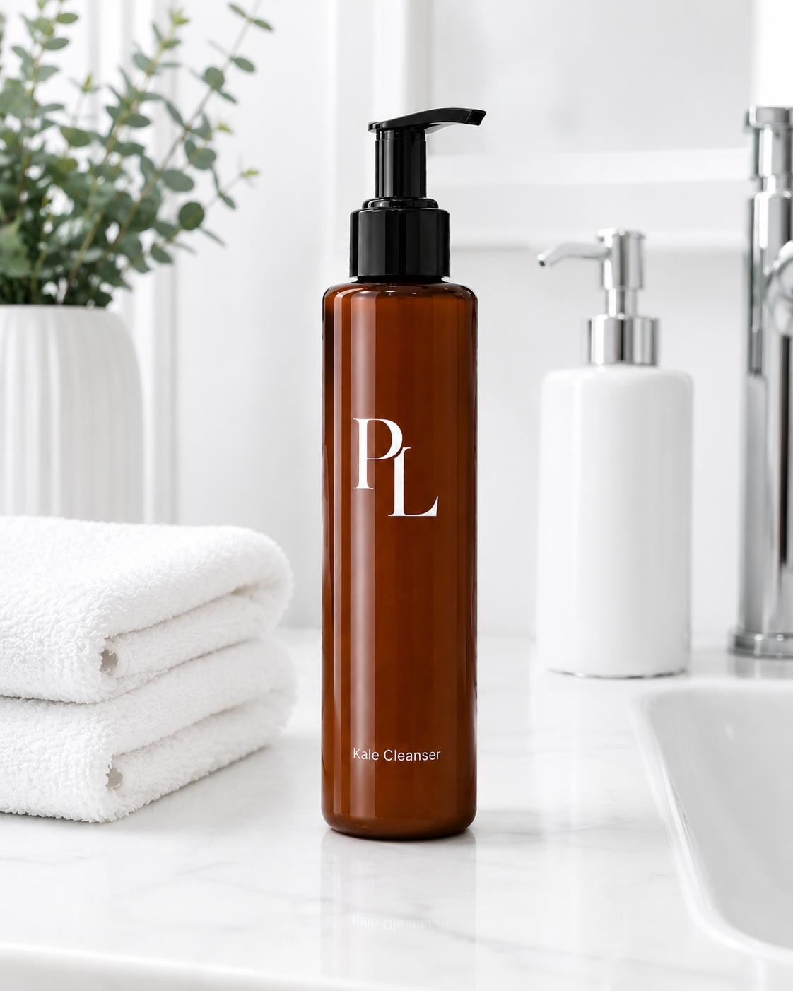 Kale Hydrating Facial Cleanser Minimalistskincareinmodernbathroomsetting
