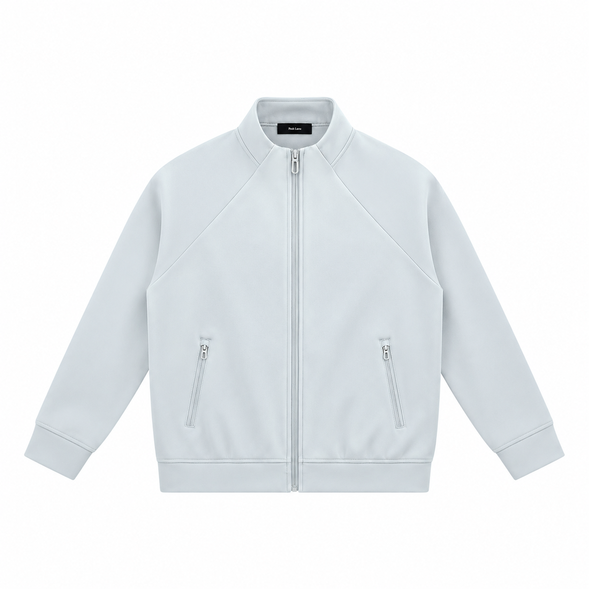 The Structured Stand-Collar Track Jacket Light Blue PaleBlueTrackJacketProductShot