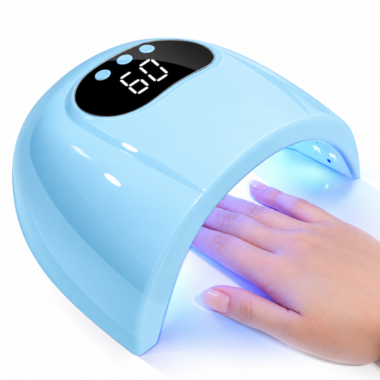 UV LED Nail Lamp with Smart Sensor PastelBlueUVNailLampCuringHand