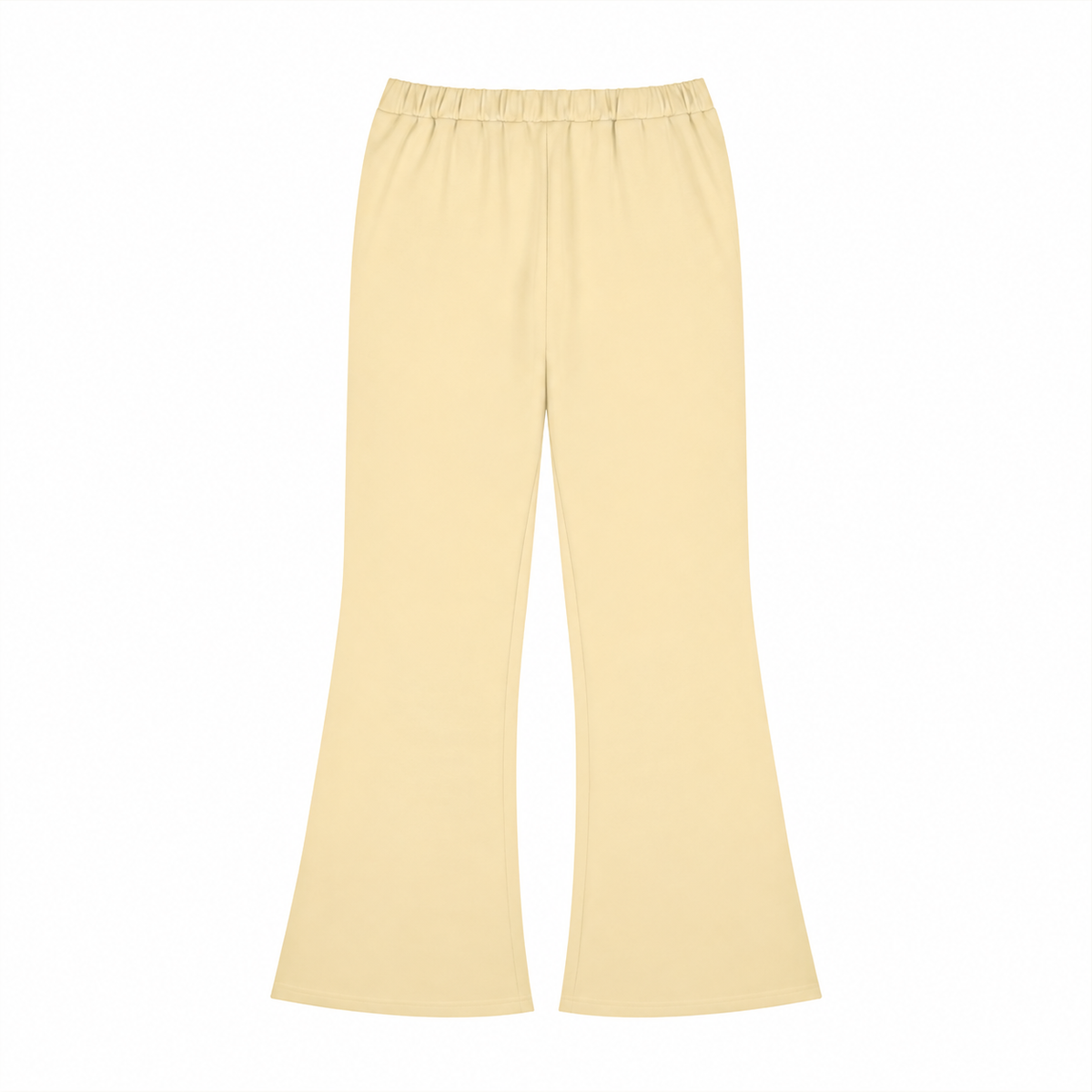 Women's Slim-Fit Flared Sweatpants PastelCreamFlaredLoungePants