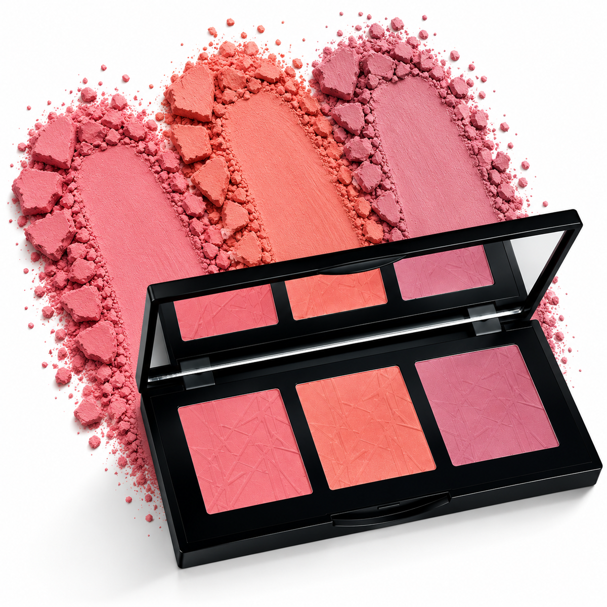Blush Palette - Kissable RosyBlushPaletteandPowderSwatches