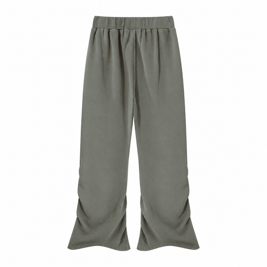 Women’s Vintage Wash Ruched Sweatpants SageGreenRuchedWide-LegPants