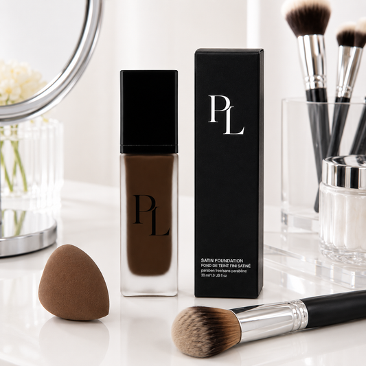 Foundation - Velvet Espresso Sleekvanitywithsatinfoundationandtools