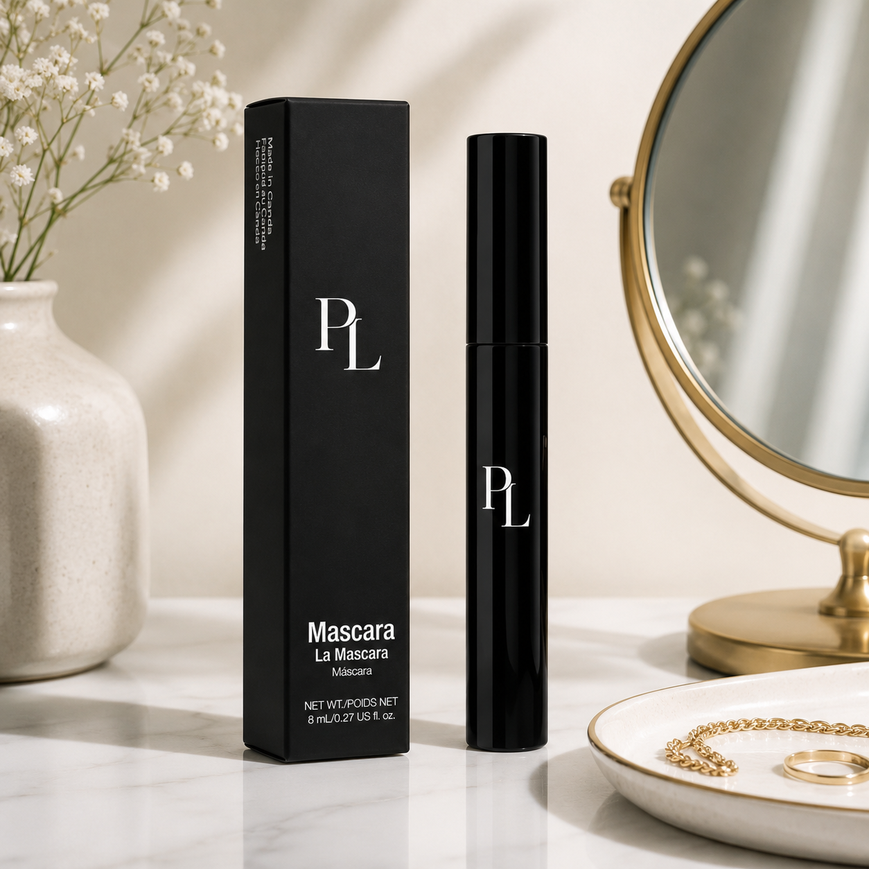 Lengthening Mascara | Water-Resistant Lash Definition Sophisticatedbeautyessentialsonmarblesurface