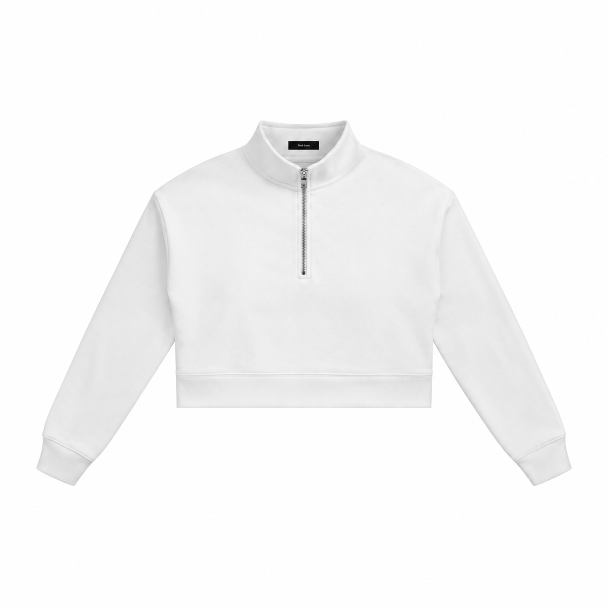 Women's Crop Quarter-Zip Sweatshirt White WhiteCroppedQuarter-ZipSweatshirt