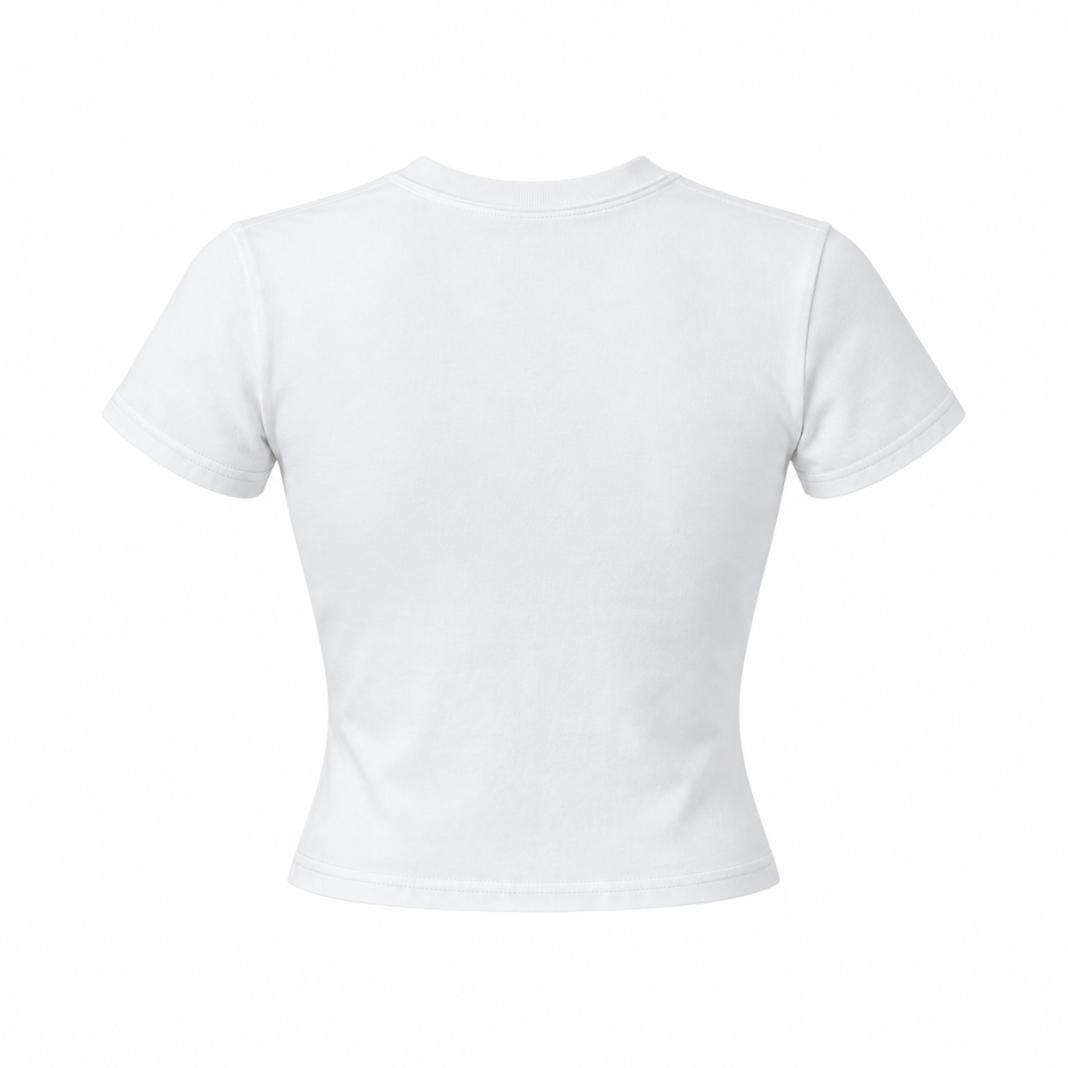 The Sculpted White Cotton Tee WhiteFittedT-ShirtBackMockup