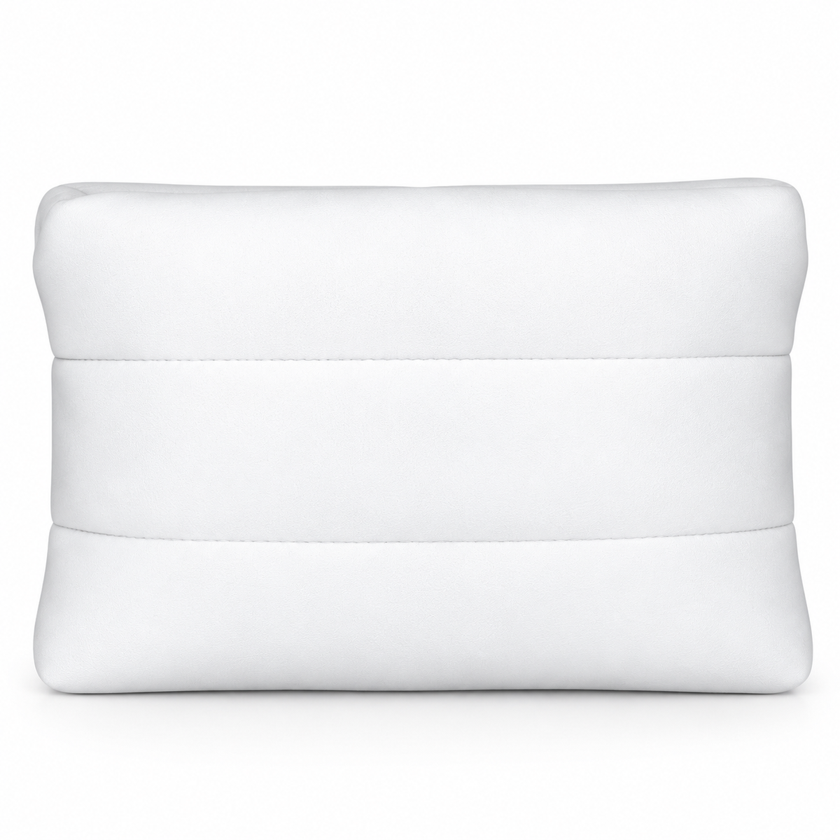 Makeup Bag - White WhiteQuiltedCushionPillow