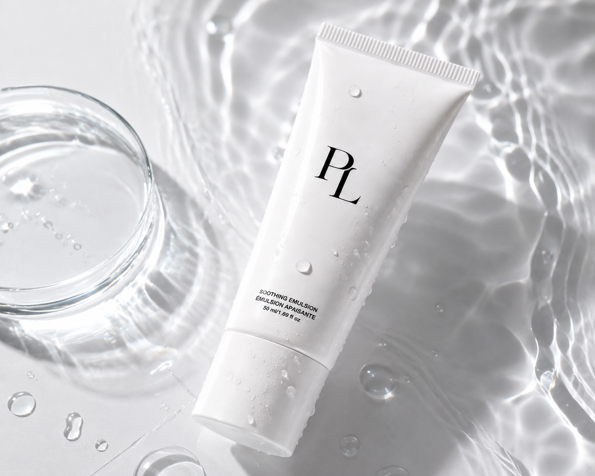 Soothing Emulsion WhiteSkincareTubeonRipplingWater