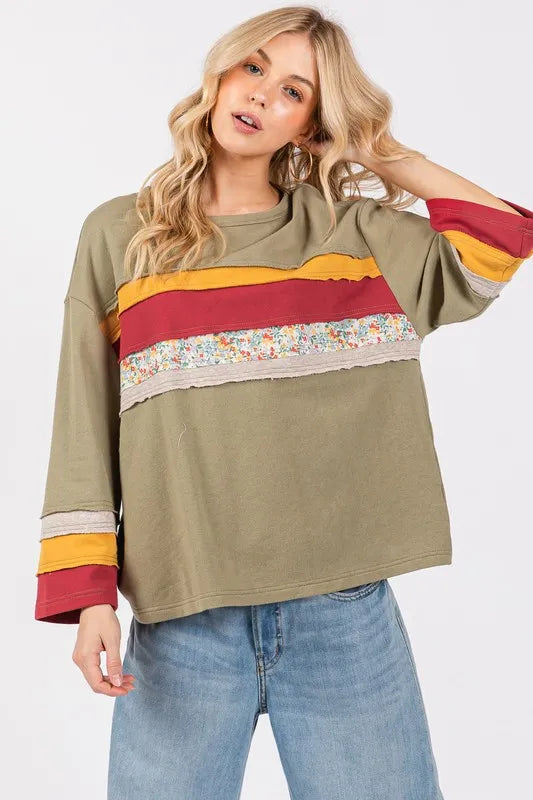 SAGE + FIG French Terry Color Block T-Shirt a00ab1f7-657b-4ec8-94ce-3257266c7a56-Max