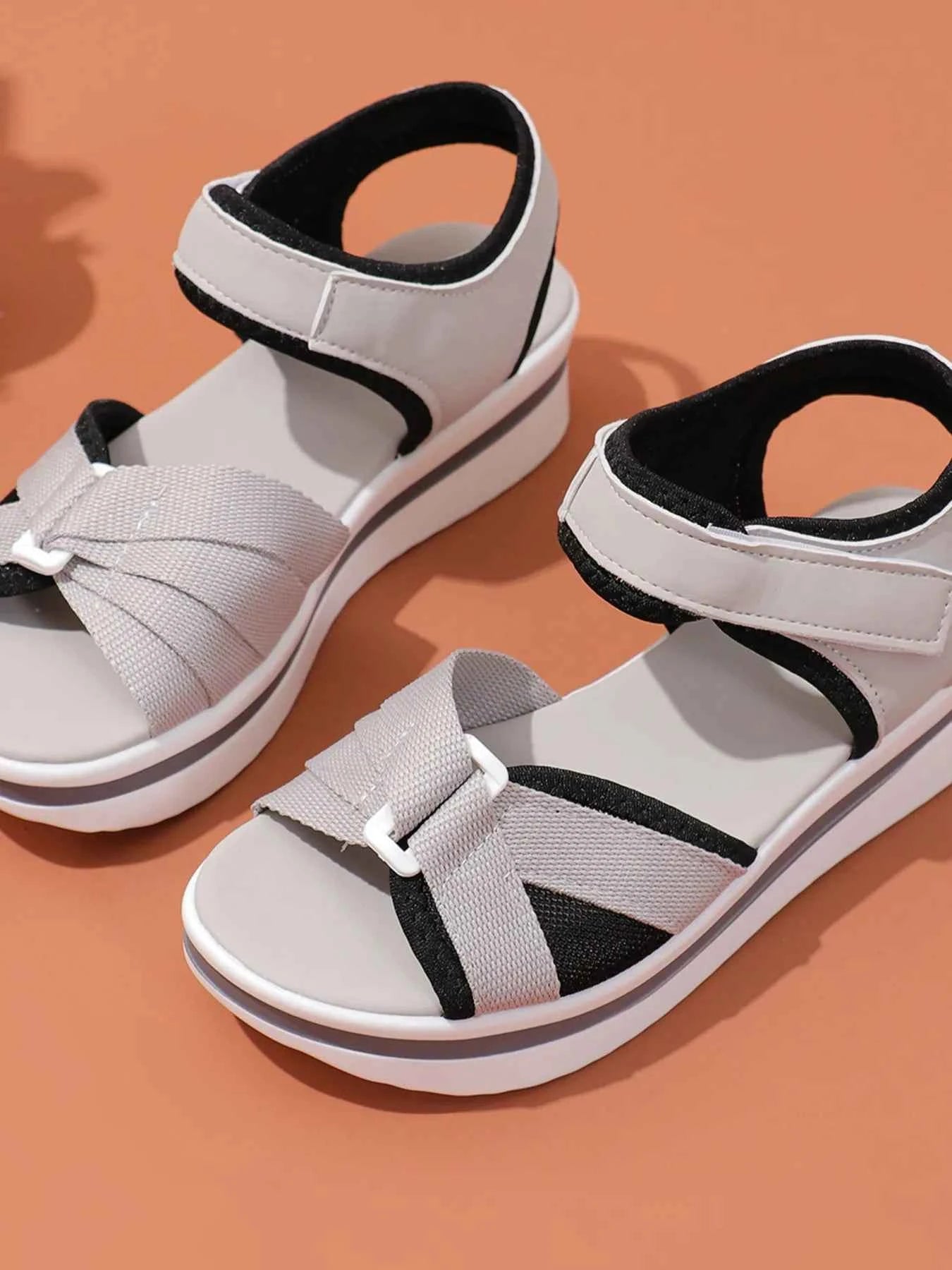 Platform Wedge Sandals with Ankle Strap Grey a00db737a44a46ecbcdf91a5b32ee96b-Max-Origin