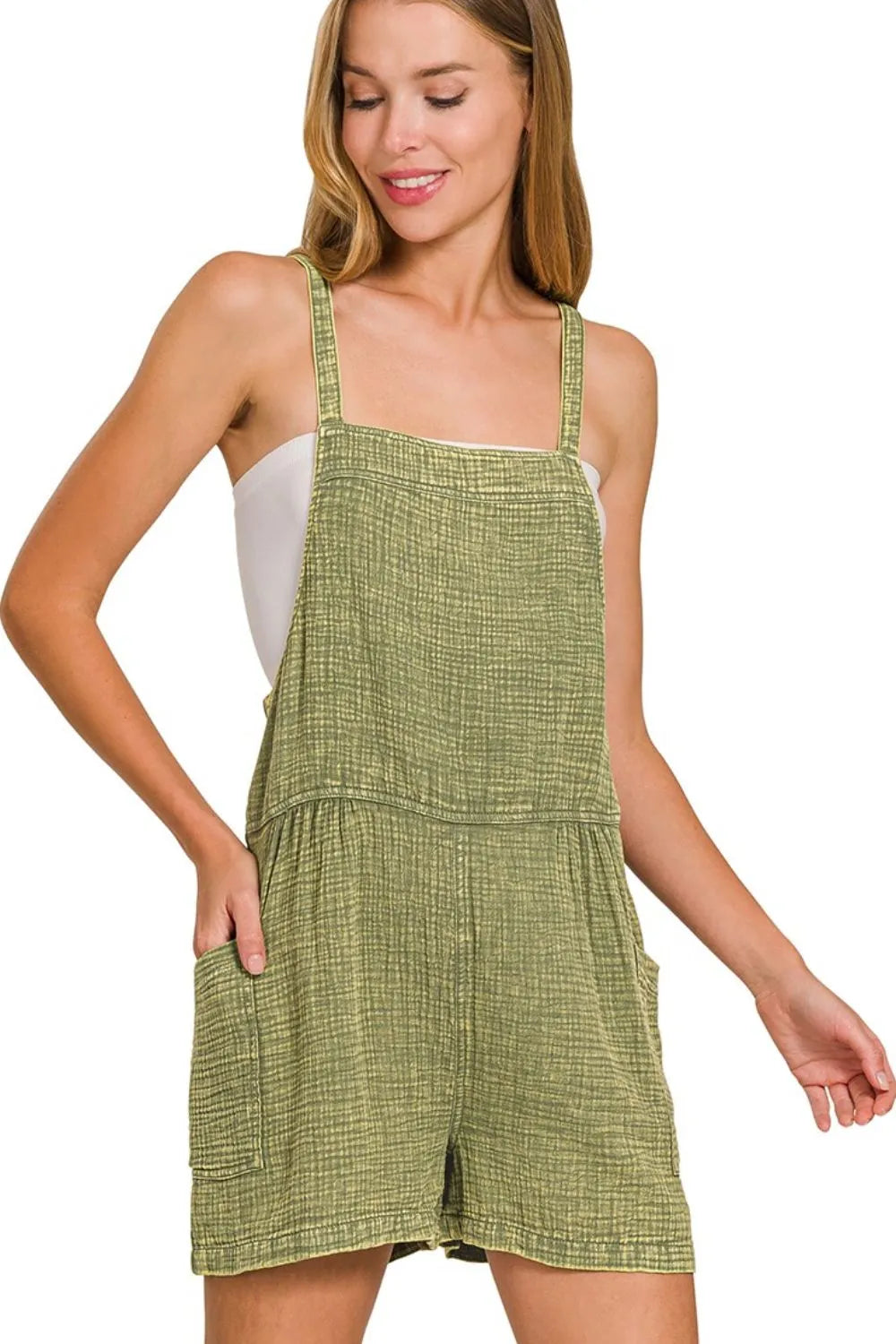 Zenana Washed Double Gauze Tie Back Rompers a00f65cf-8c30-441b-b69f-65f5d24b5534-Max-Origin