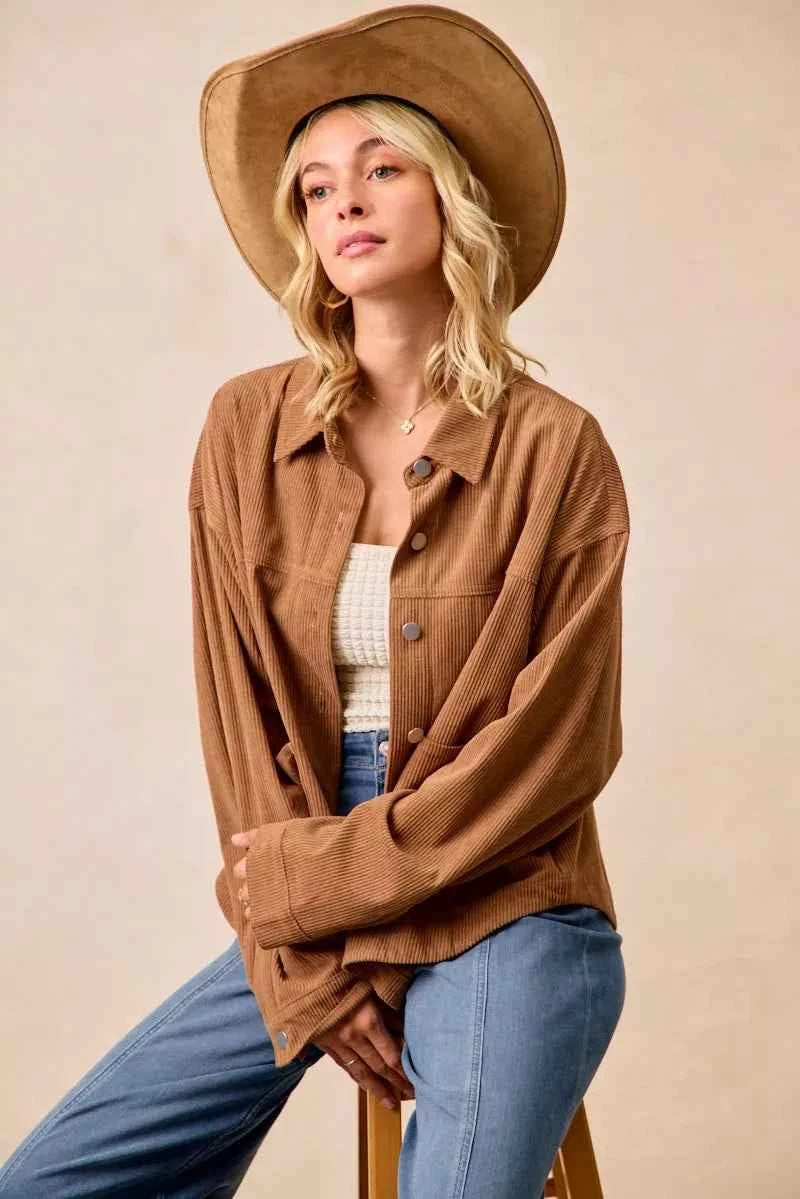 Corduroy Relaxed Fit Shacket with Back Pleat a020361bb6e8477ca176f38c1e47e1be-Max-Origin