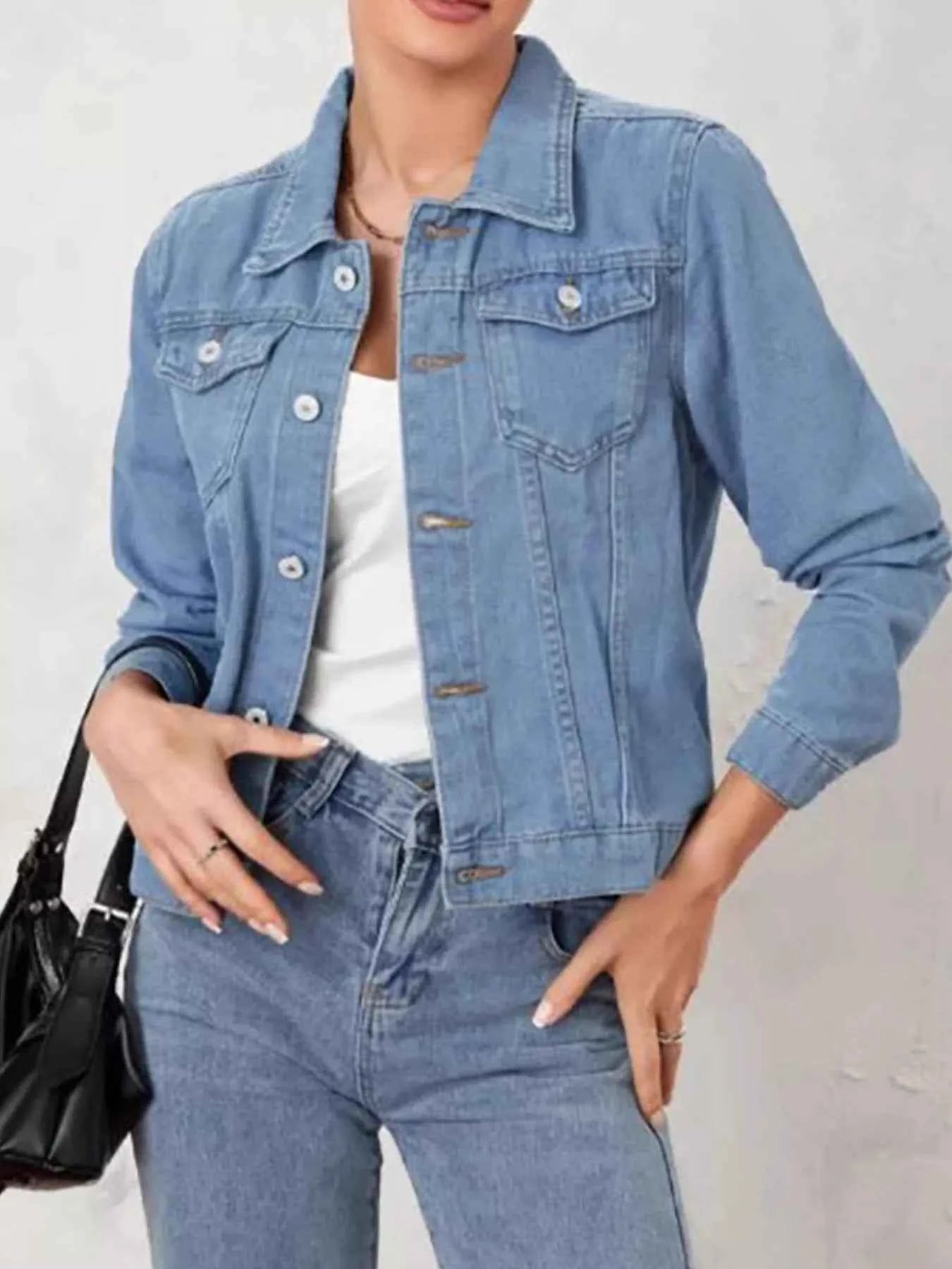Button Up Long Sleeve Denim Jacket a059891b-7b9d-4c30-a445-cbf3de381a80-Max-Origin
