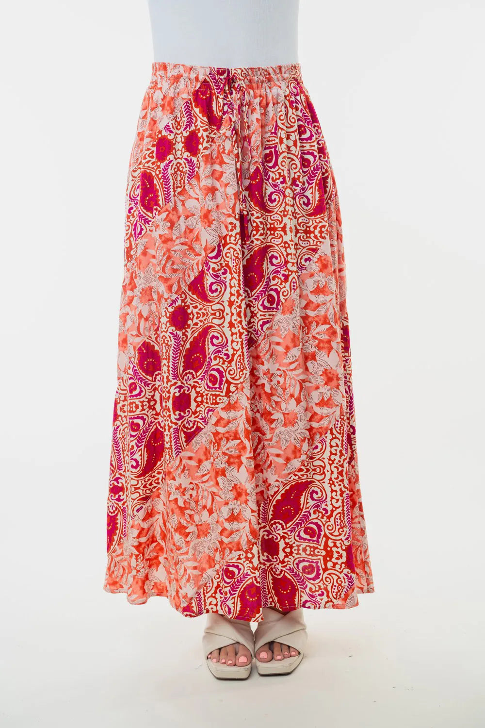 White Birch Full Size High Waisted Floral Woven Skirt a06e9dc0-0adc-4f16-918c-320611e67f40-Max