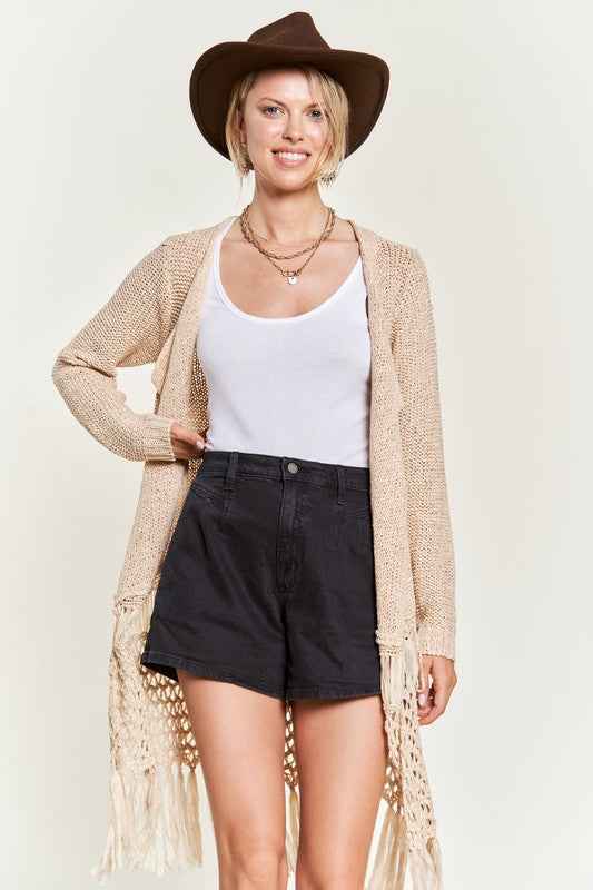 FRINGE KNIT CARDIGAN PLUS KRT1001 a07ebe1a-a525-44e6-b33d-de9aab4012e3