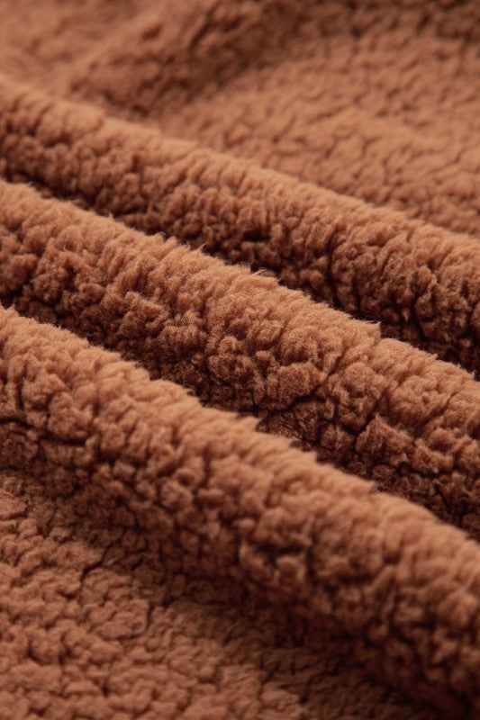 Solid Sherpa Fleece Zip Up Hooded Jacket a0a23683-5a69-4a1c-8ea5-31402d34d156