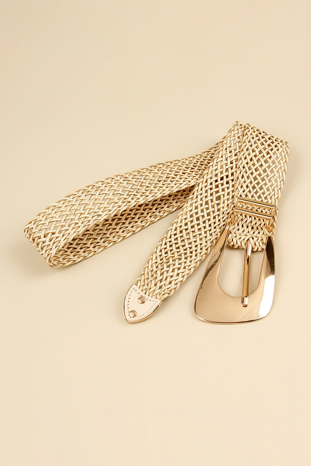 Camel Bohemian Woven Thin Waist Belt a0b0c785727f1dd4