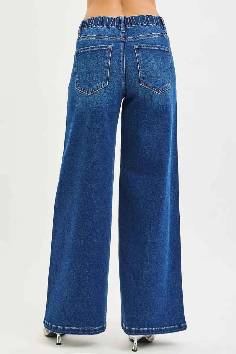 RISEN Full Size Mid Rise Wide Side Pintuck Jeans with Front Drawstring Plus Size a0b20ff780024c4ab575fbd0ecceb78e-Max-Origin