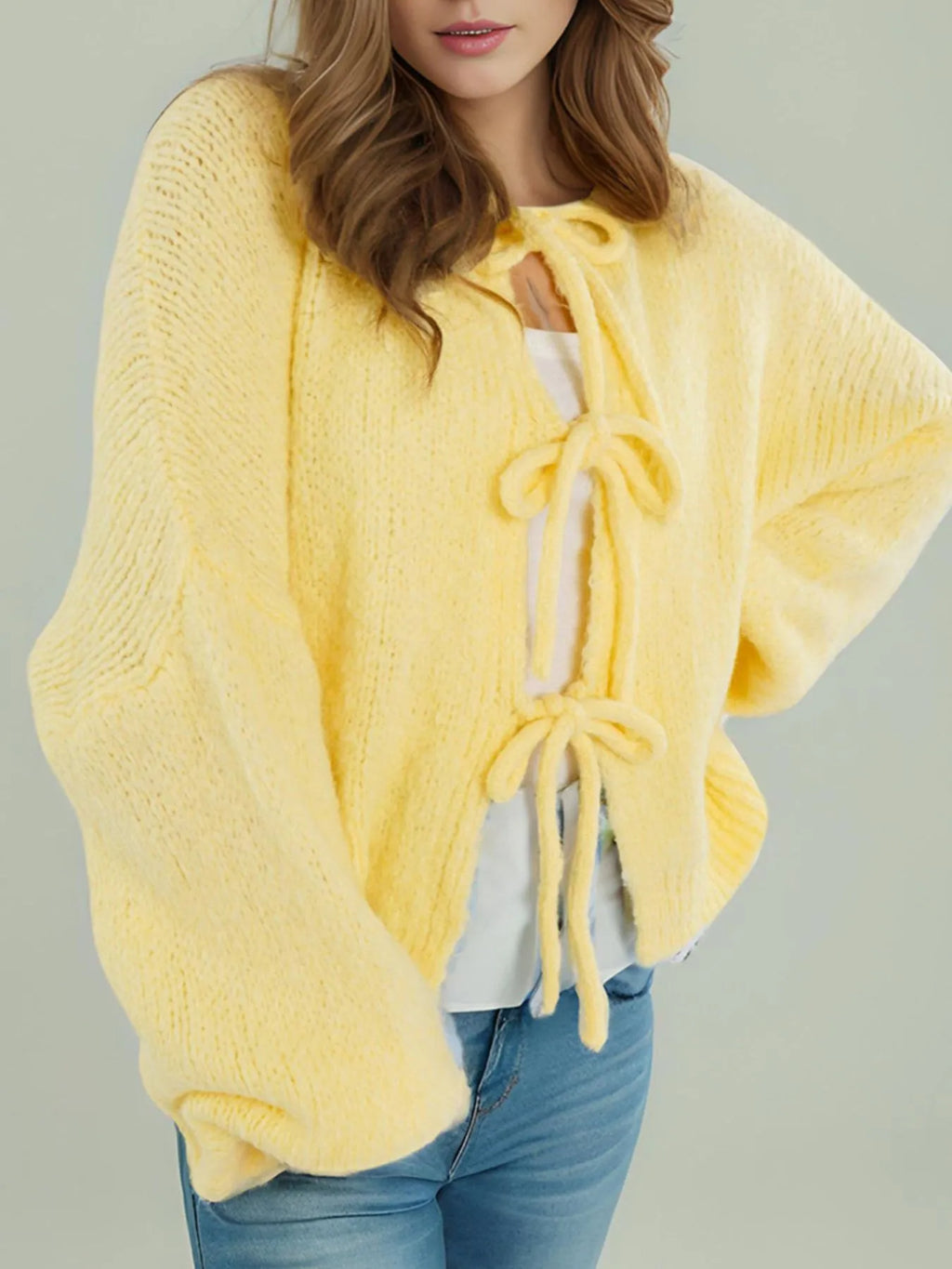Cozy Bow-Tie Front Knit Cardigan a0d946e0-35aa-478e-9a08-069546356506-Max-Origin