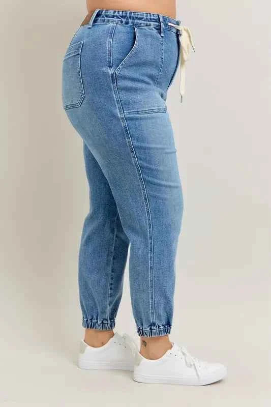 Full Size High Waist Denim Jogger Plus Size a0f79604-d415-4a65-a25c-b62fbad209ff-Max-Origin