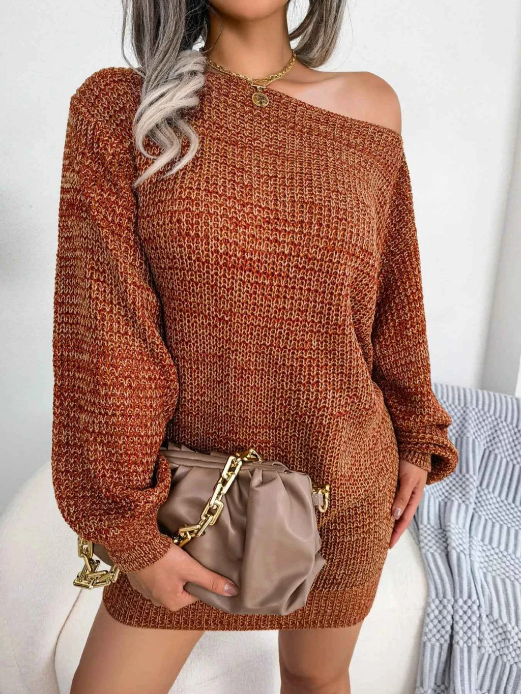 Multi-Color One-Shoulder Sweater Dress a1212b54-1949-4bf1-a278-559c01752cad-Max-Origin