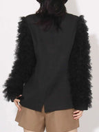 One Button Mesh Long Sleeve Blazer a122ff73-c822-49c4-9f41-6e93ce609e35-Max-Origin