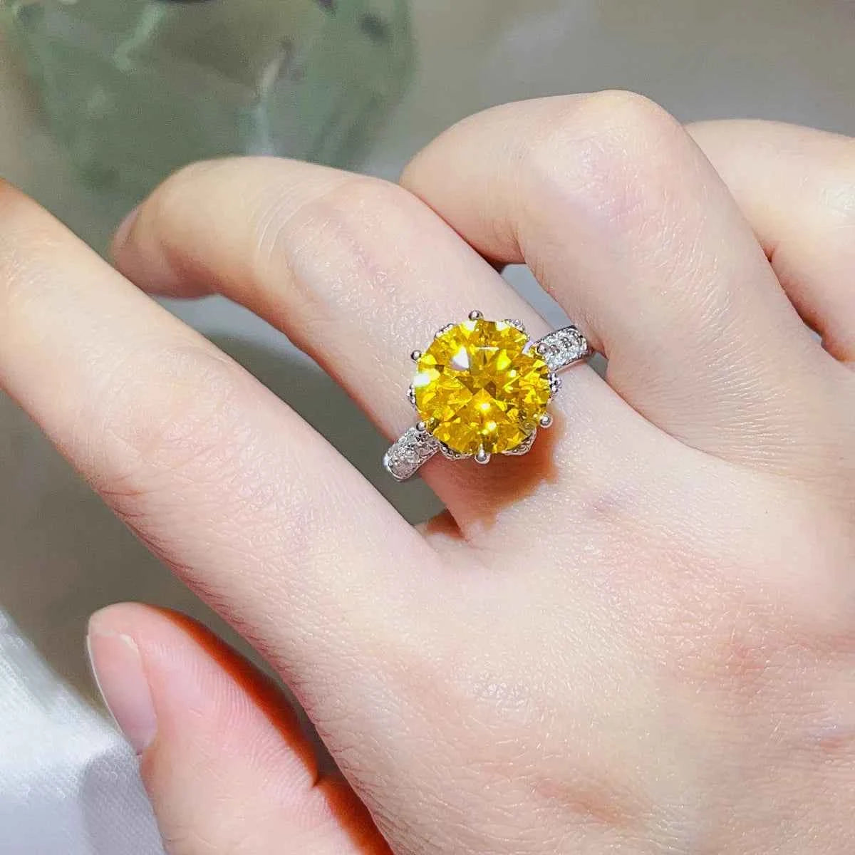 5 Carat Moissanite 925 Sterling Silver Ring Yellow a1261334-cd71-4aa7-95cf-cc7184359275-Max-Origin
