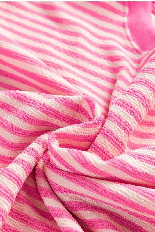 Stripe Drop Shoulder Long Sleeve Top a1353c16-92da-4f7e-92db-d38313d1f370