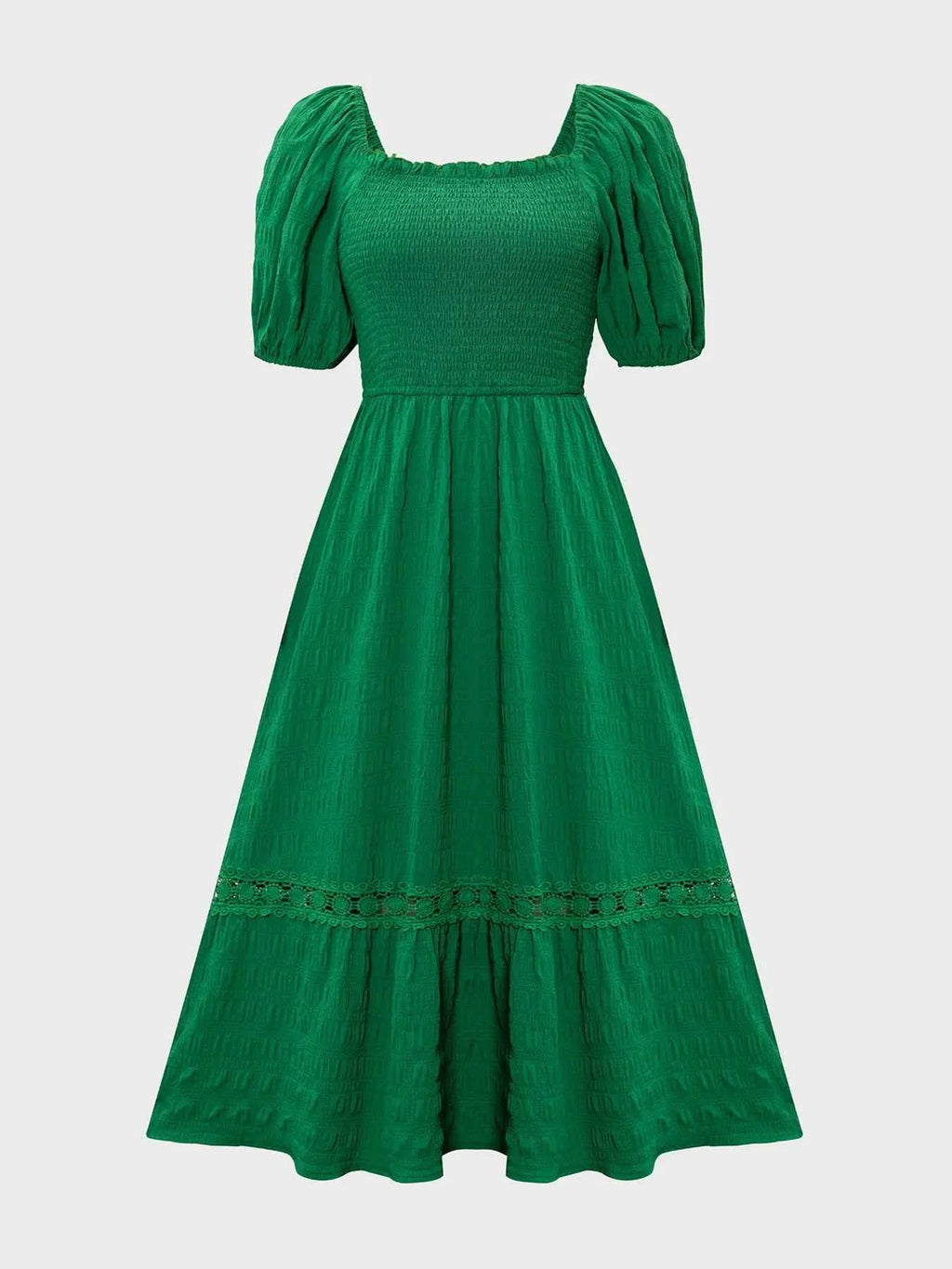 Smocked Puff Sleeve Tiered Dress a17363330fc94a6abd948221382209bb-Max-Origin