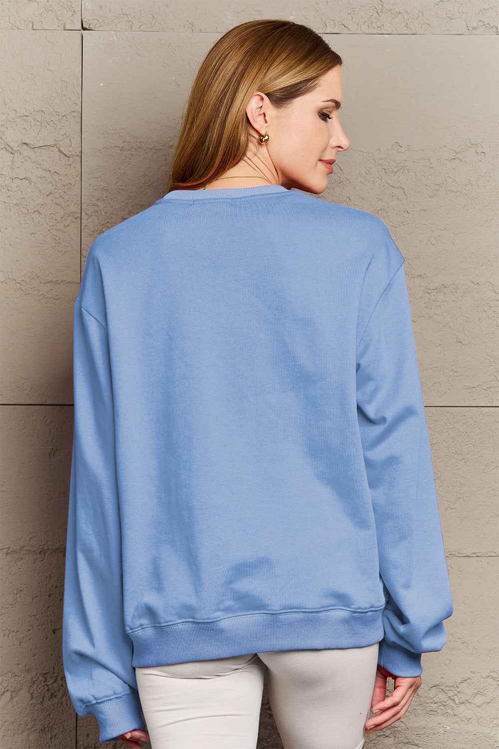 Simply Love Full Size IN MY MAMA EAR Graphic Sweatshirt a175b7224c0a492facaec7982415ba28-Max