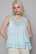 POL Round Neck Sleeveless Top with Crochet Contrast SODA CANDY a179ccec-11a9-48c0-9172-161c47afa239-Max-Origin