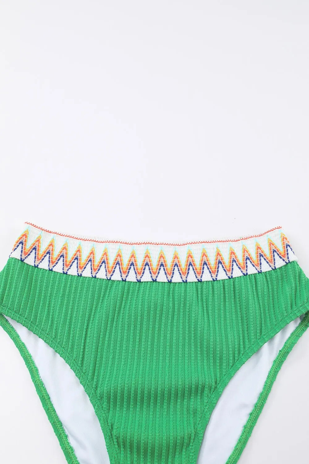 Textured Contrast Banding Bikini High Waist 2pcs Swimsuit a1ad2e19-8201-493e-8e7d-17e29b470fb1-Max-Origin