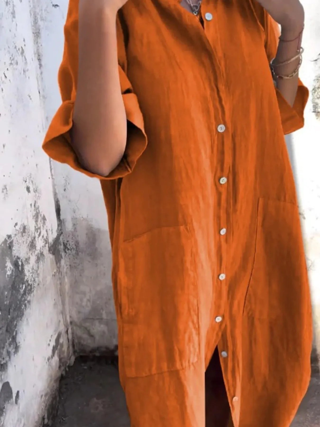 Full Size Casual Linen Button-Down Shirt Dress Plus Size a1c3c363a4f34f8b8dbb67231f33845c-Max-Origin