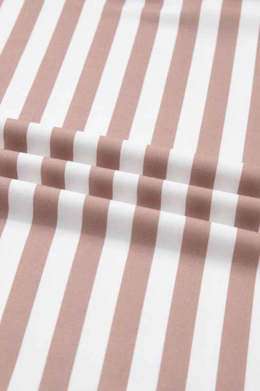 Plus Size Stripe Contrast Trim Pullover and Shorts a1d05ba9-8395-4907-bd15-df01d79c5955