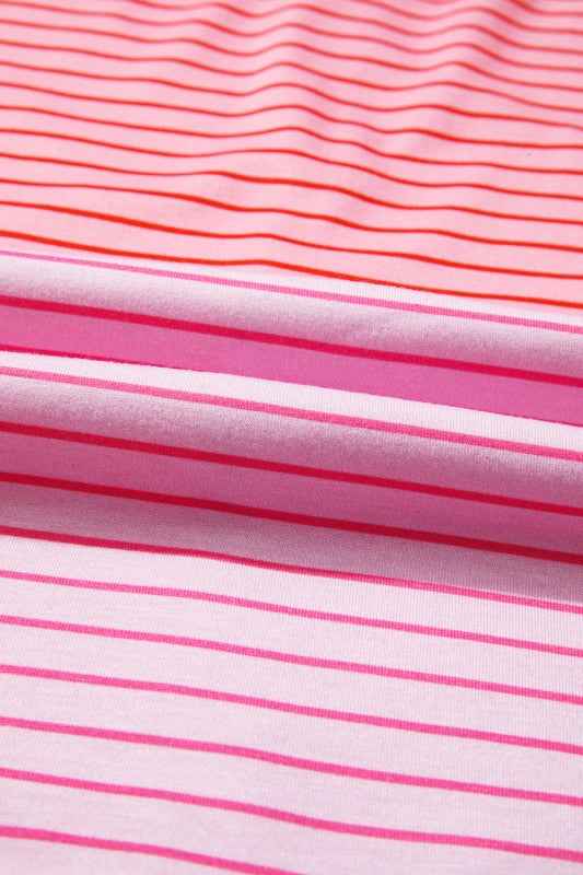 Stripe Colorblock Reverse Seam Long Sleeve Top a204716c-f149-4450-8ee3-1d95d72615b8
