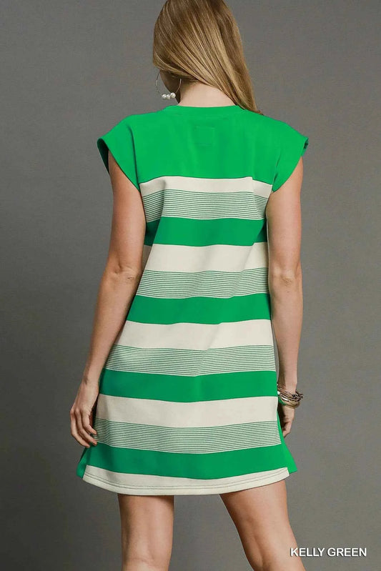 Umgee French Terry Side Slit Striped Mini Dress a2228b85-c2b2-4307-8bb1-289da2ce0002-Max-Origin