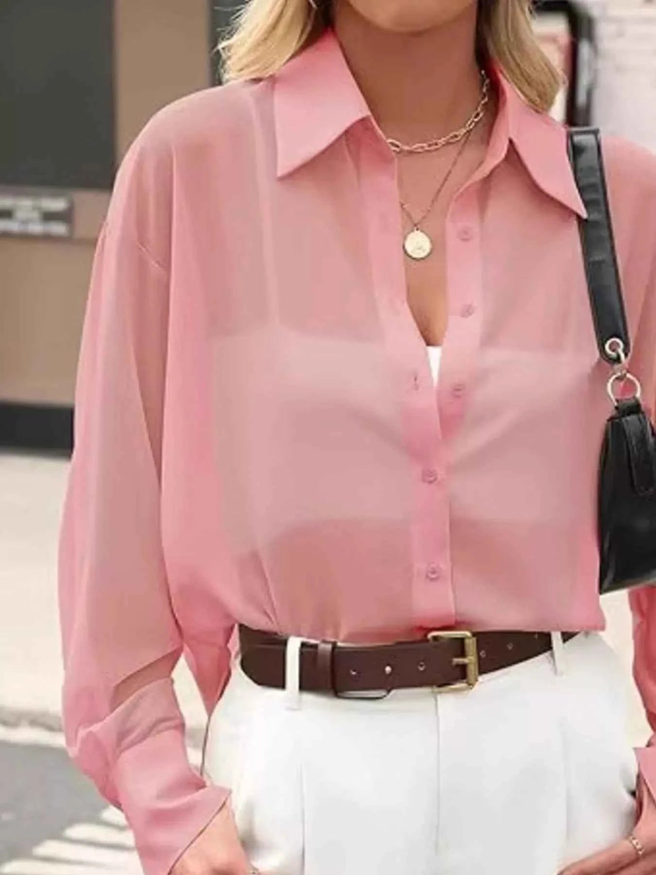 Elegant Sheer Long Sleeve Shirt a226c750-f988-4593-9746-023384f27258-Max-Origin