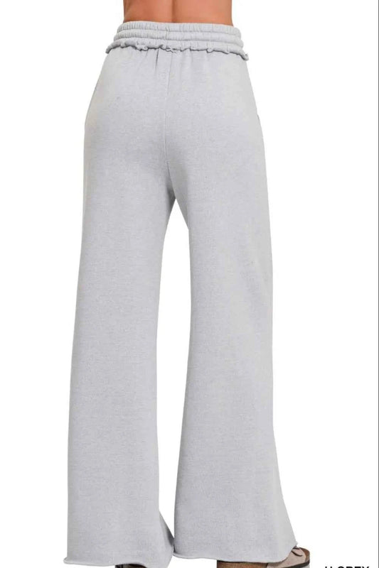 Fleece Exposed Seam Wide Leg Sweatpants a23b9ec5-dd49-49d0-bcbc-65b6ddd93cdf-Max-Origin