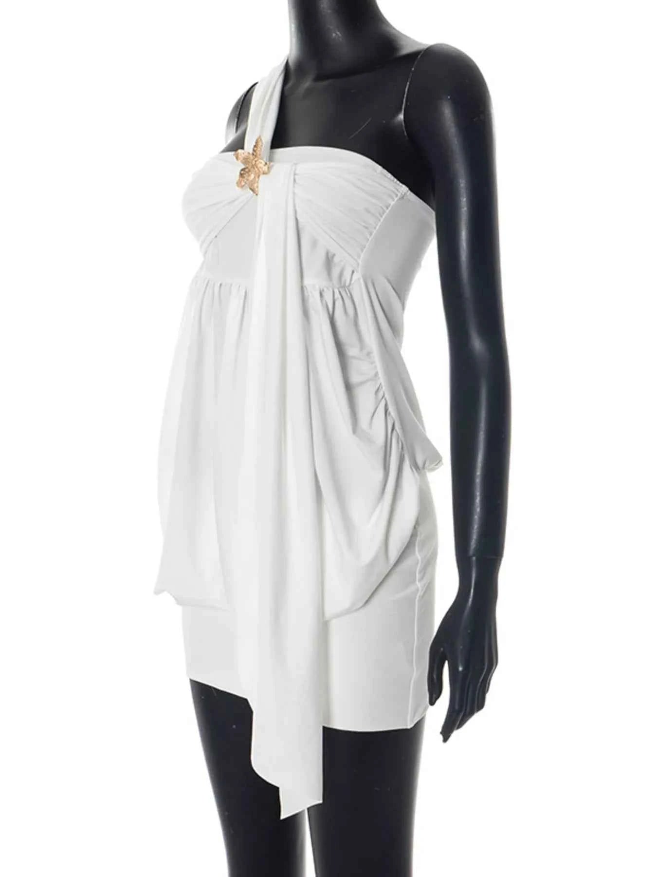 Ruched One-Shoulder Mini Dress a256bf6ff2bf4530b16db641d47f044f-Max-Origin
