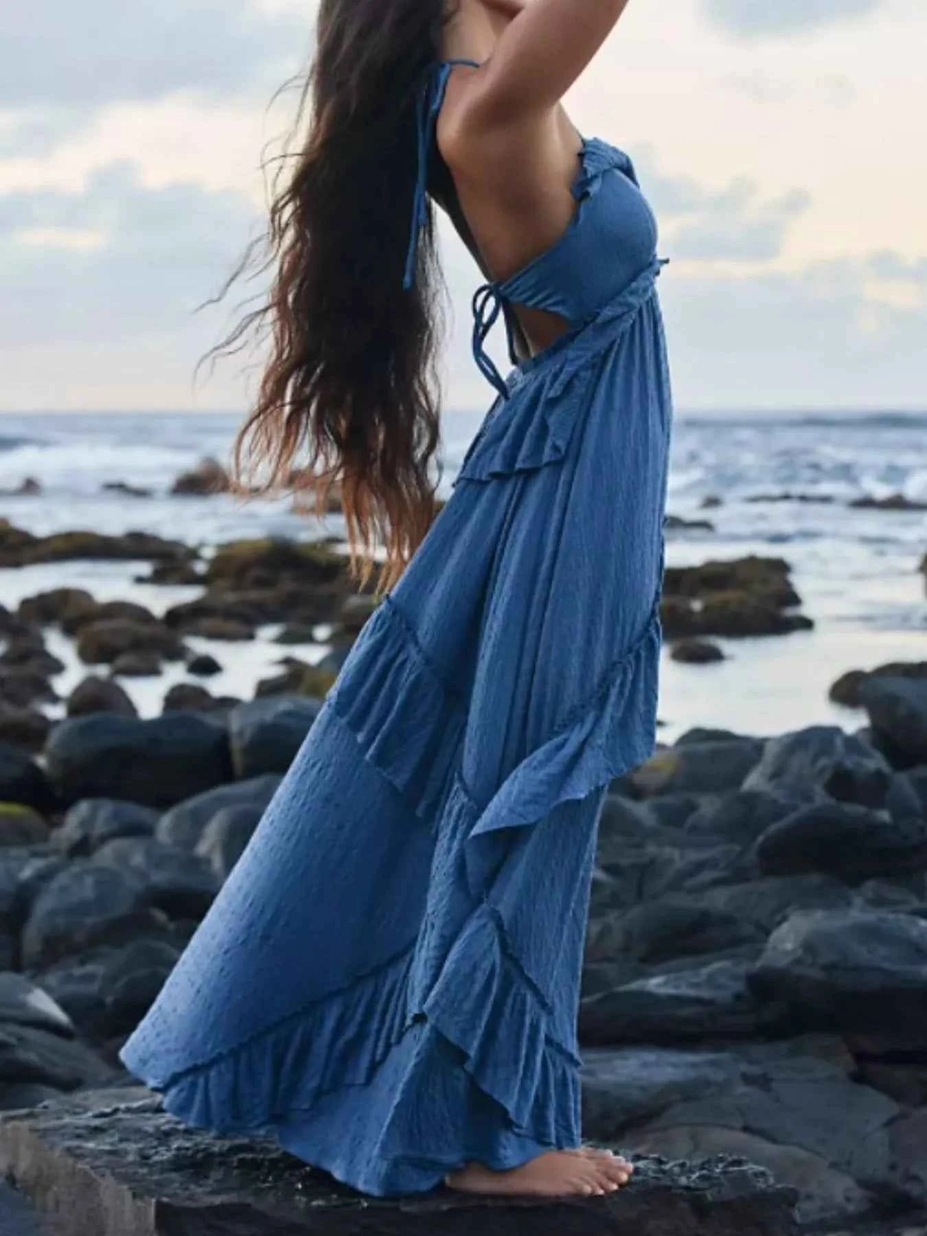 Ruffled Halter Neck Maxi Dress a256c93c-977a-4803-a9fc-7cd97d04a29c-Max-Origin