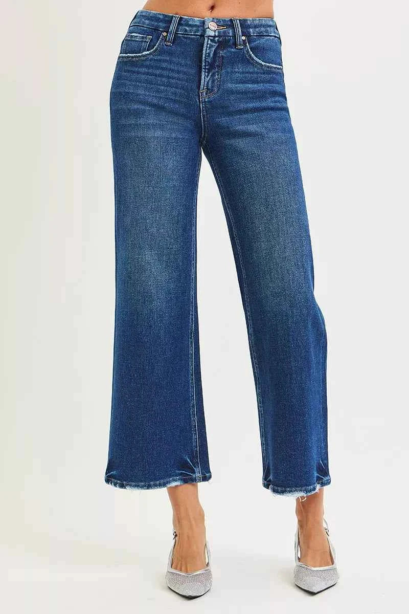 RISEN Tummy Control 4 Way Stretch High Rise Crop Wide Leg Jeans a25f3c7518ac4483abb2edeb3f21a62f-Max-Origin